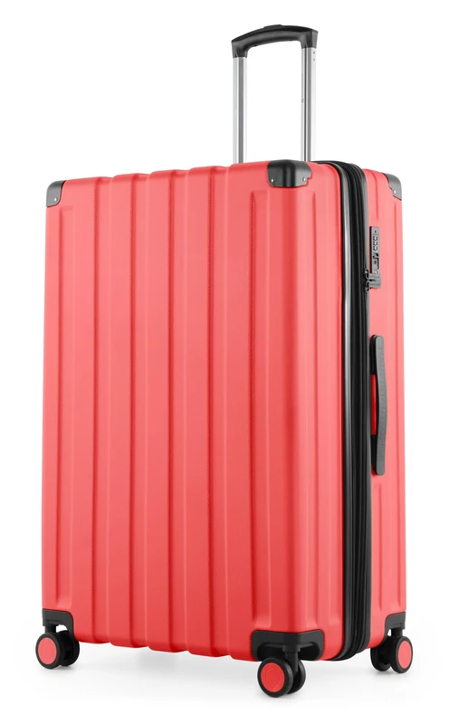 Hauptstadtkoffer Q-Damm - Medium-Sized Hard-Shell Suitcase, TSA, 4 Wheels, Check-in Luggage with 6 cm Volume Expansion, 68 cm, 89 L, Coral