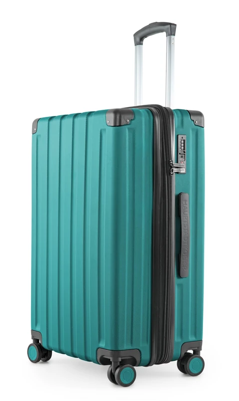 Hauptstadtkoffer Q-Damm - Medium-Sized Hard-Shell Suitcase, TSA, 4 Wheels, Check-in Luggage with 6 cm Volume Expansion, 68 cm, 89 L, Aqua Green