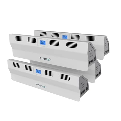 SmartAir BOOST 4pk - Portable Radiator Fan - Cordless, Rechargeable & Automatic – Intelligent Sensor - Improve Heat Distribution & Circulation - Compact Heat Booster - Reduce Energy Wastage