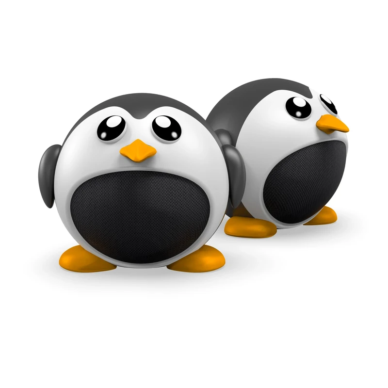 ECHO Penguin Speaker Pack of 2, Original KAWAÏ Design, 3W Mono 1 PINGZ 6W Stereo, 2 PINGZ, 4H Continuous Wireless Music, Built-in Microphone Call Jack, Compatible with All Smartphones, PC & Mac - Image 1