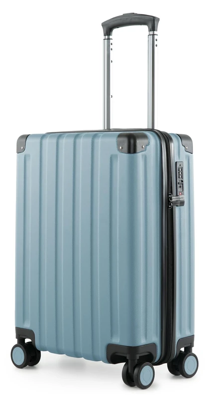 Hauptstadtkoffer Q-Damm - Medium-Sized Hard-Shell Suitcase, TSA, 4 Wheels, Check-in Luggage with 6 cm Volume Expansion, 68 cm, 89 L, Pool Blue