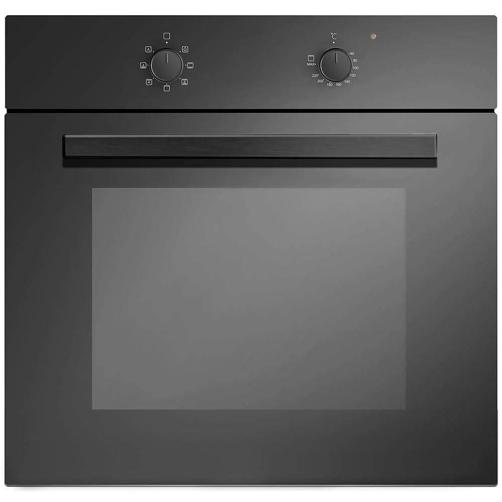 Teknix BITK602ESB 60cm Built In Slim Depth Fan Assisted Single Oven - Black