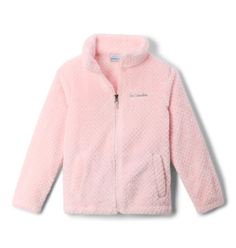 Columbia Youth Girls Fire Side Sherpa Full Zip, Full Zip Sherpa Fleece, Satin Pink, L - Image 1