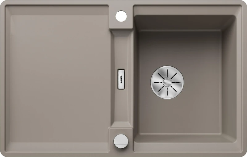 BLANCO Adira 45 S-F | Granite Sink Made of SILGRANIT Tartufo | Installation Type: flushmount | Reversible | for 45 cm Wide Base cabinets | Large Bowl | Easy-Care Surface | [77x49x21.2 cm]