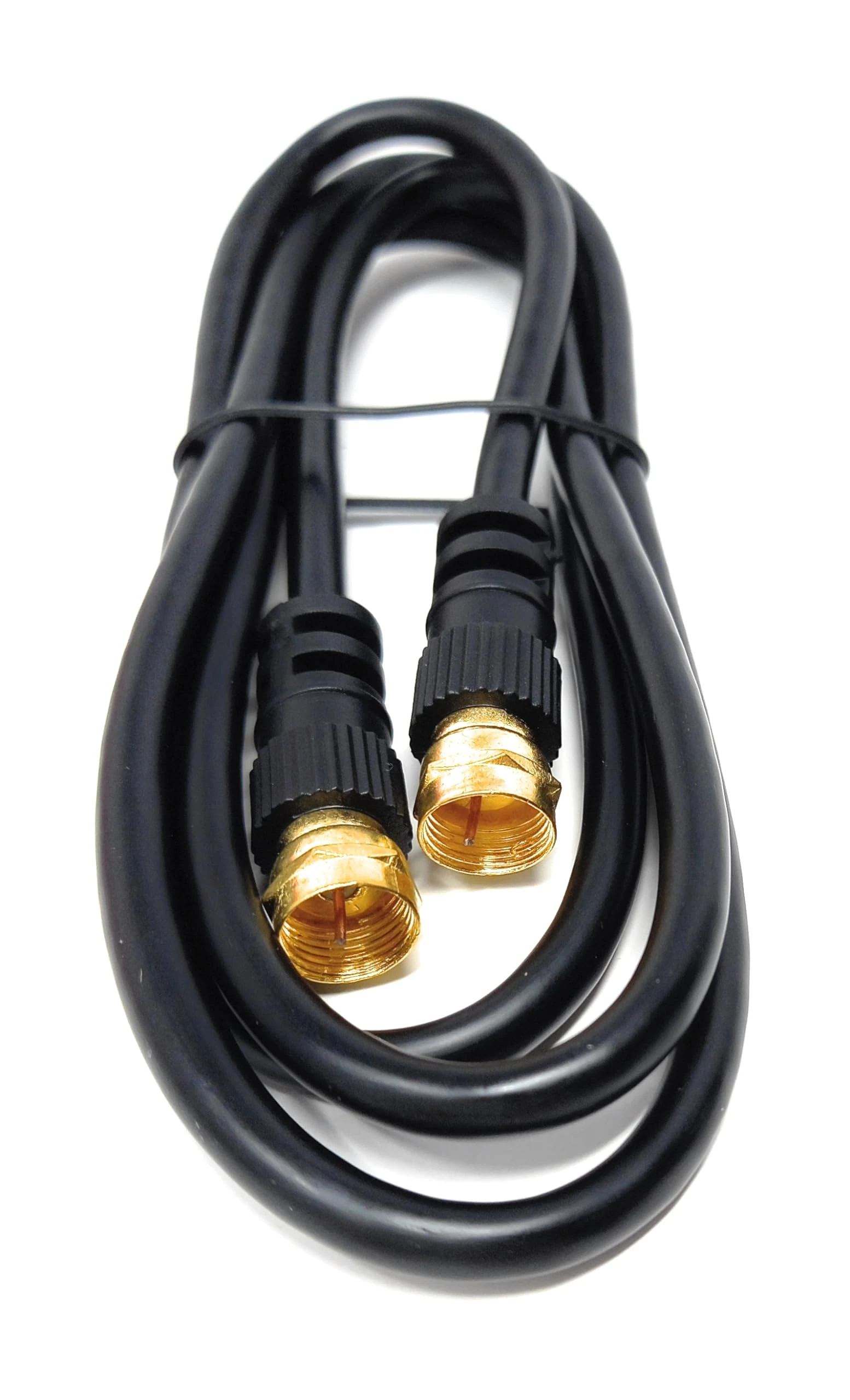 1m F-Type Male to Male Coax Coaxial Cable, Extension 75ohm Cord Wire Compatible with Satellite Dish, TV Antenna, Freeview TV, DVD, VCR, SKY HD, Virgin, BT (Black, 3.3ft.)