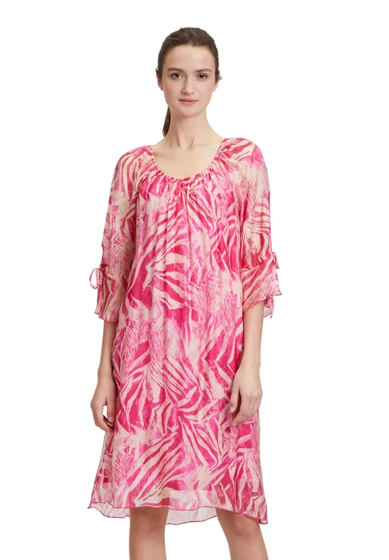 Cartoon Women's 1628/7393 Dress, Cream/Pink, 10 - Image 1