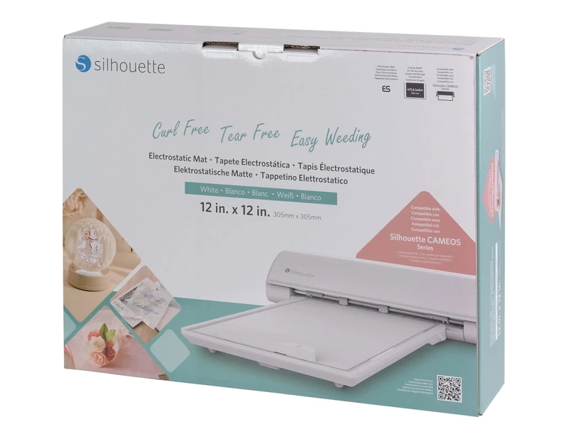Silhouette Electrostatic Cutting Mat 12"X12"-White ESWHT, CUT-MAT-ES-12