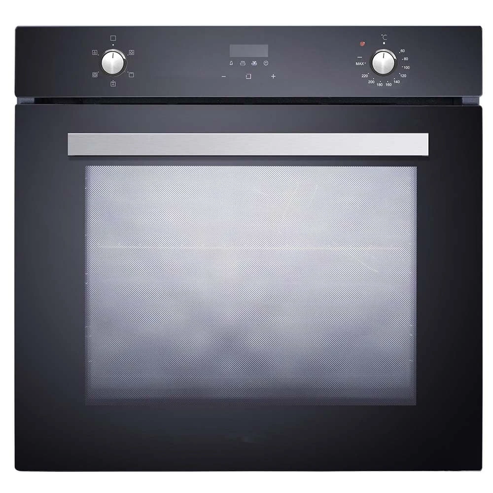 Teknix BITK63ESB 60cm Built In Single Oven, Slim Depth, Touch Control Timer - Black