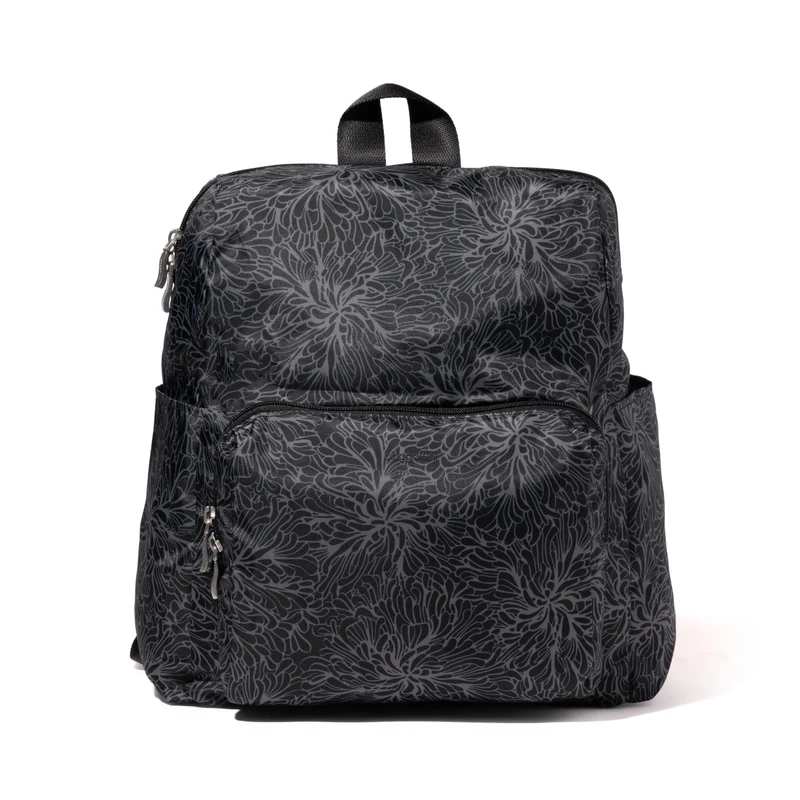 Baggallini Women's Carryall Packable Backpack, Midnight Blossom, One Size