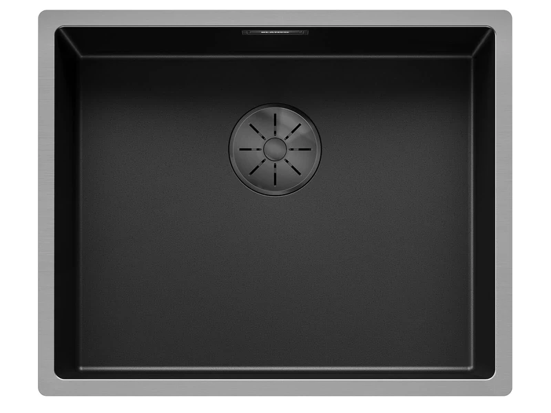 BLANCO Claron 500-U Dark Steel Edition, Stainless Steel, Installation Type: Under-Mount, Without Drain Remote Control, 60 cm Base Cabinet, Scratch Resistant, Large Basin Volume