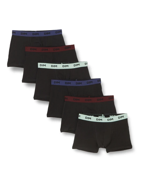 DIM Men's Boxer Mix and Colours Cotton Stretch Comfort x6