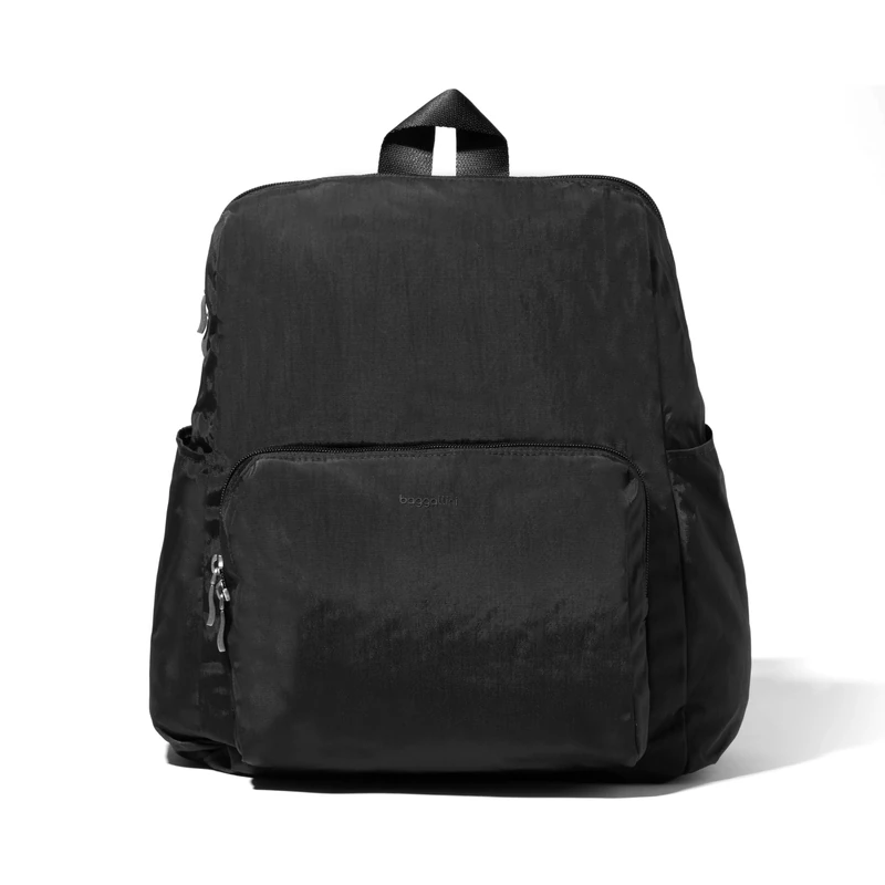 Baggallini Women's Carryall Packable Backpack, Black, One Size