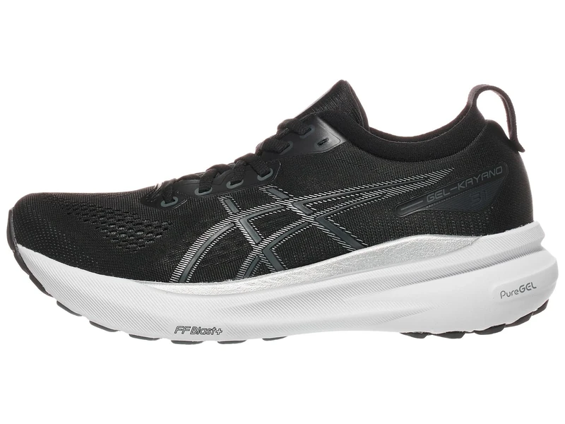 ASICS Women's Gel-Kayano 31 Running Shoes, Black/Pure Silver, 3 UK
