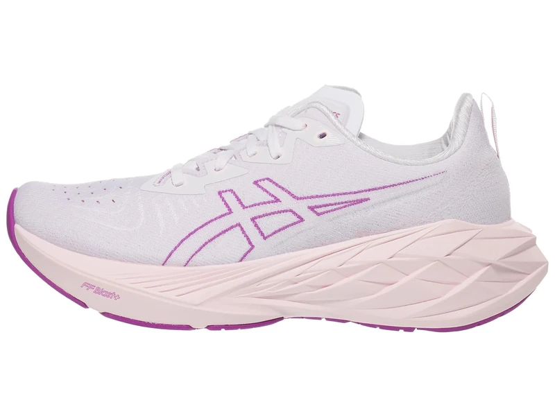 ASICS Women's NOVABLAST 4 Running Shoe, White/Soothing Sea, 8 UK