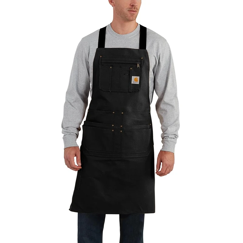 Carhartt mens Firm Duck Apron, Black, One size