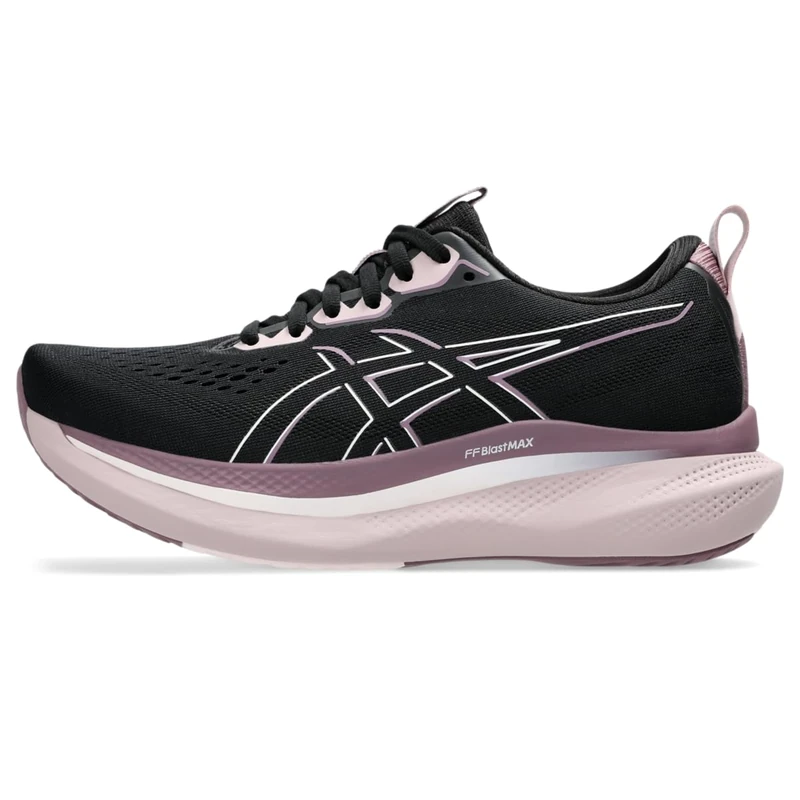 ASICS Women's GLIDERIDE MAX Running Shoes, Black/Pale Pink, 5 UK