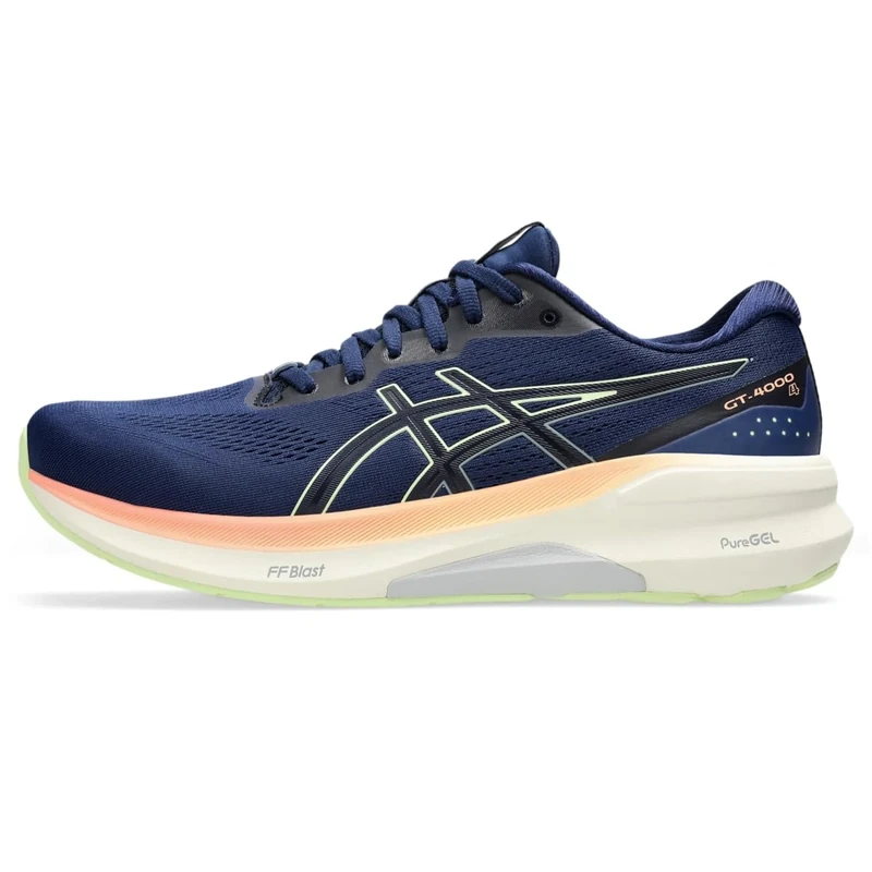 ASICS Men's GT-4000 4 2E Running Shoes, Blue Expanse/Cool Matcha, 9 UK