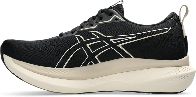 ASICS Men's GLIDERIDE MAX Running Shoes, Black/Oatmeal, 9 UK - Image 1