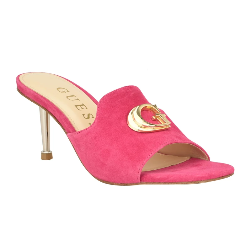 GUESS Women's Snapps Heeled Sandal, Pink 660, 3.5 UK