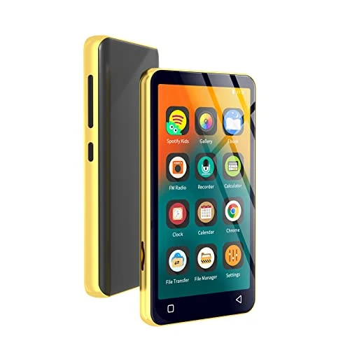 innioasis 16GB MP3 Player with Bluetooth and WiFi, Android Music Player with Spotify, Amazon Music, Pandora, Full 4" Touchscreen MP3 Player Gold