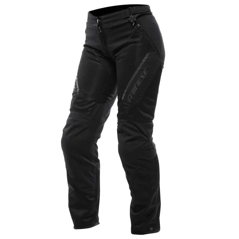 Dainese - Drake 2 Super Air Tex Pants Wmn, Ventilated Motorcycle Trousers, Fabric, for the Summer Season, with Removable Protectors, Women, Black/Black, 52