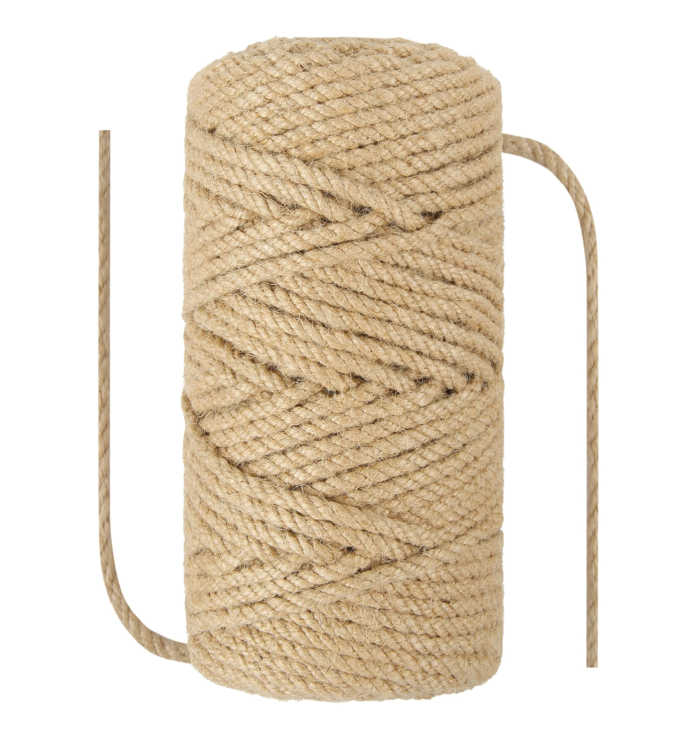 NorthPada 6 mm X 50 Meters Natural Sisal Hemp Rope Heavy Duty Thick Twine for Cat Scratcher Post Tree, Garden, Binding, Crafts Packing Material
