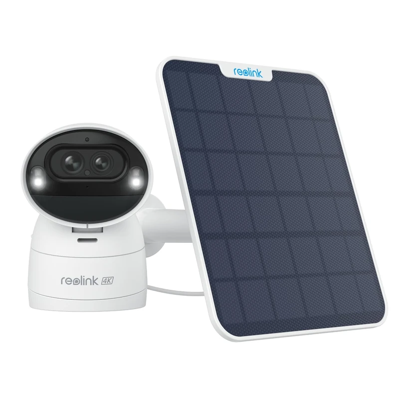 Reolink 4K Argus Track Solar Camera with Dual Lens, Security Camera Outdoor Wireless, Pan, Tilt, Zoom, Auto Tracking, Support up to 512GB Local Storage