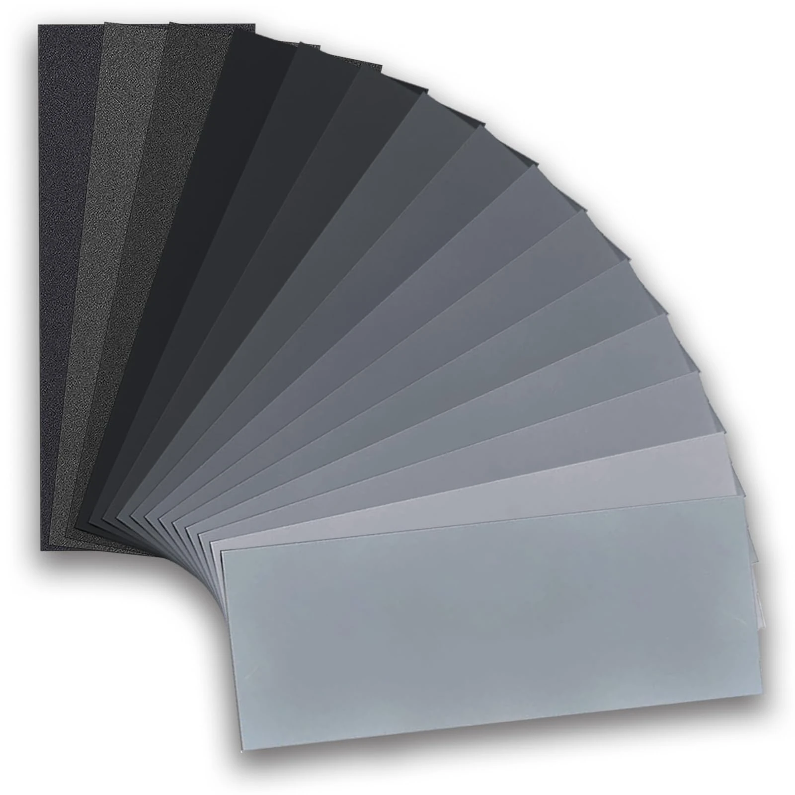 Jinpojun 15 Sheet Sandpaper 80 To 3000 Assorted Grit, 23 x 9 cm Wet and Dry Sandpaper for Cars Polishing Metals Walls Wood Furniture Sanding