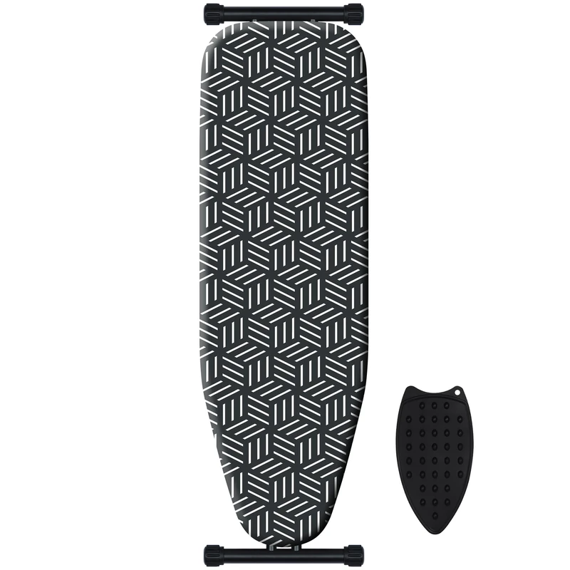 caius Ironing Board, Compact and Space Saver Iron Board with Extra Thick Heavy Duty Padded Cover, 43x13, Easy to Fold, Adjustable Height