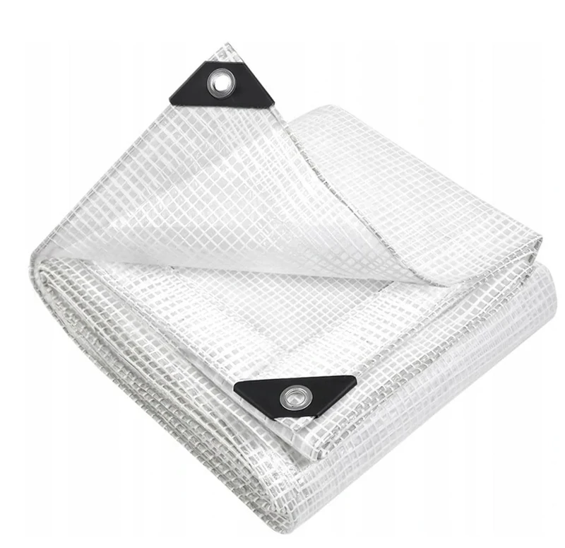 TRANSPARENT CLEAR Tarpaulin EXTRA Heavy Duty 350GSM Sheet Waterproof Cover Tarp (8m x 10m)