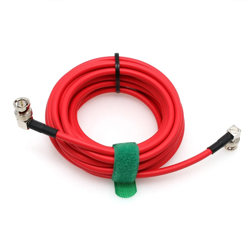HangTon 12G 4K Raw SDI Coaxial Video Cable BNC to BNC Canare LV-61S 75 ohm for Camera Monitor Flexible Shielded 10M Red