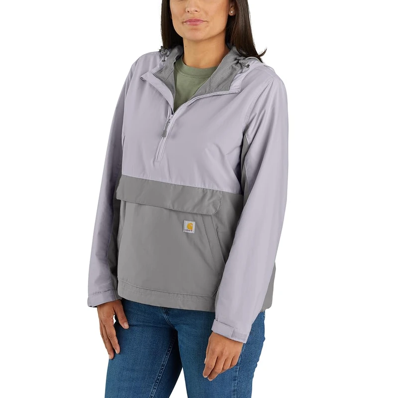 Carhartt Women Lightweight Jacket Loose Lightweight Anorak, Color:lilac haze/asphalt, Size:M