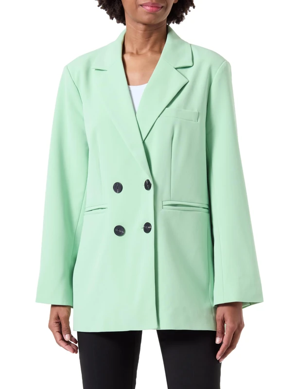 YAS Women's Yaslikka LS Oversized S. Noos Blazer, Quiet Green, 26