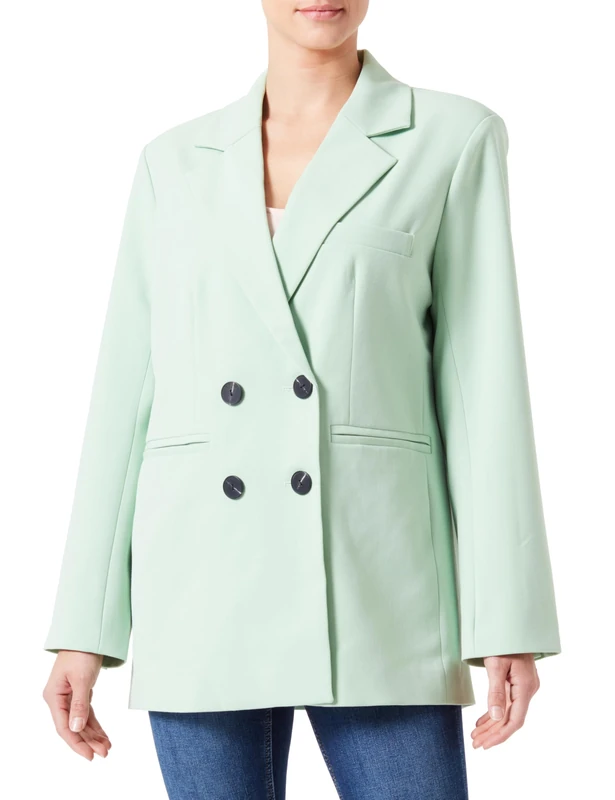 YAS Women's Yaslikka LS Oversized S. Noos Blazer, Quiet Green, 10 - Image 1