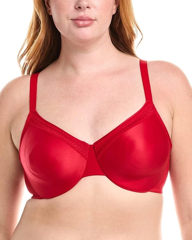 Wacoal Women's Perfect Primer Unlined Full Coverage Underwire Bra, 855213, Equestrian Red, 34C