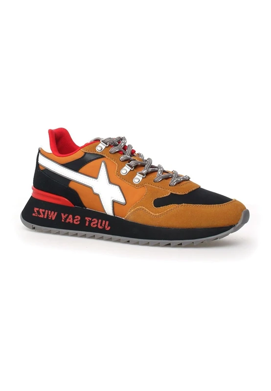 w6yz Yak-M Suede/Nylon Sole Just Pumpkin-Black-White, Corn, 11.5 UK