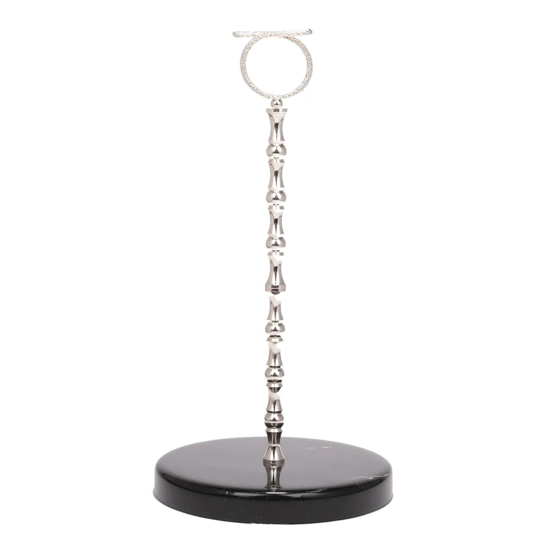 Y Luxe Black-Silver Marble Countertop Paper Towel Holder - Elegant Kitchen/Bathroom Accessory -Standing Paper Towel Holder, Kitchen Paper Towel Roll Holder- for Bathroom Kitchen Countertop
