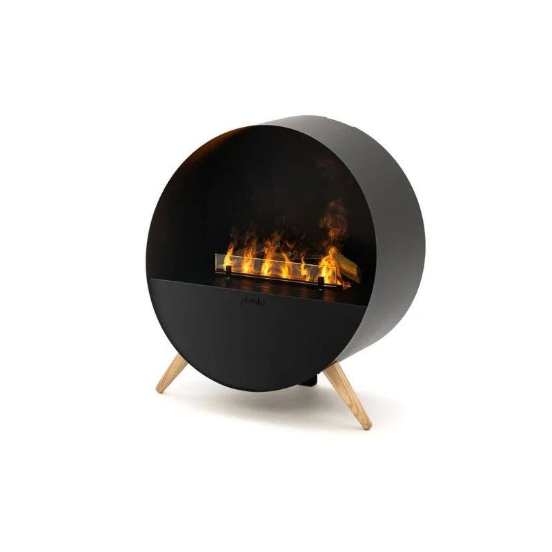 Planika Misty Modern, Freestanding Electric Water Vapour Fireplace with LED Optimyst Technology - True Flame Effect, Ideal for the Living Room.