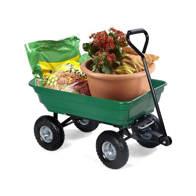 Avilia Versatile Garden Wheelbarrow, Green, 75lt