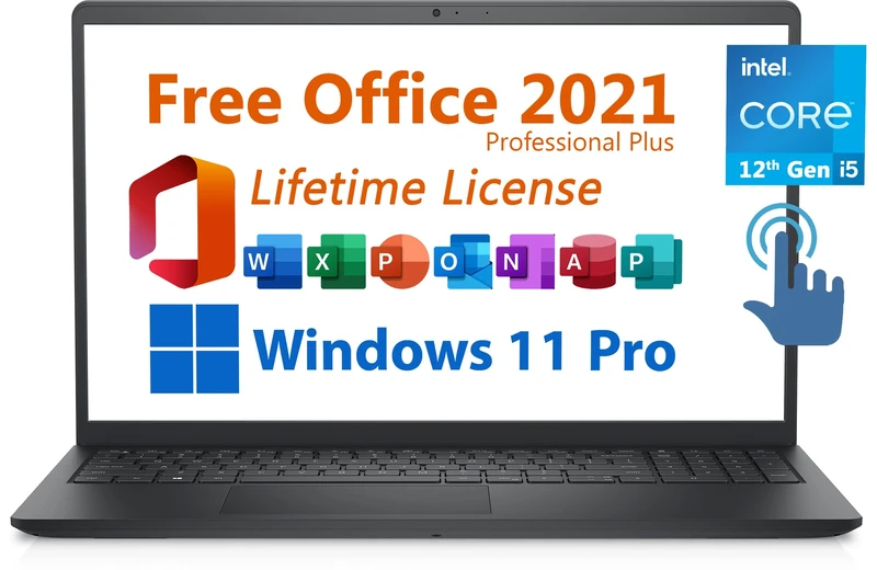 Dell 2024 Inspiron 15 Business Laptop, Free Microsoft Office 2021 with Lifetime License, 15.6" FHD 1920 x 1080, Intel Quad-Core i5-1135G7 2.4 GHz, 32GB DDR4 RAM, 1TB PCIe SSD, Windows 11 Pro, Black