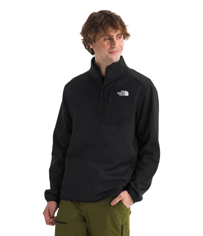 The North Face Men's Crest 1/4 Zip Sweatshirt, Tnf Black, M - Image 1
