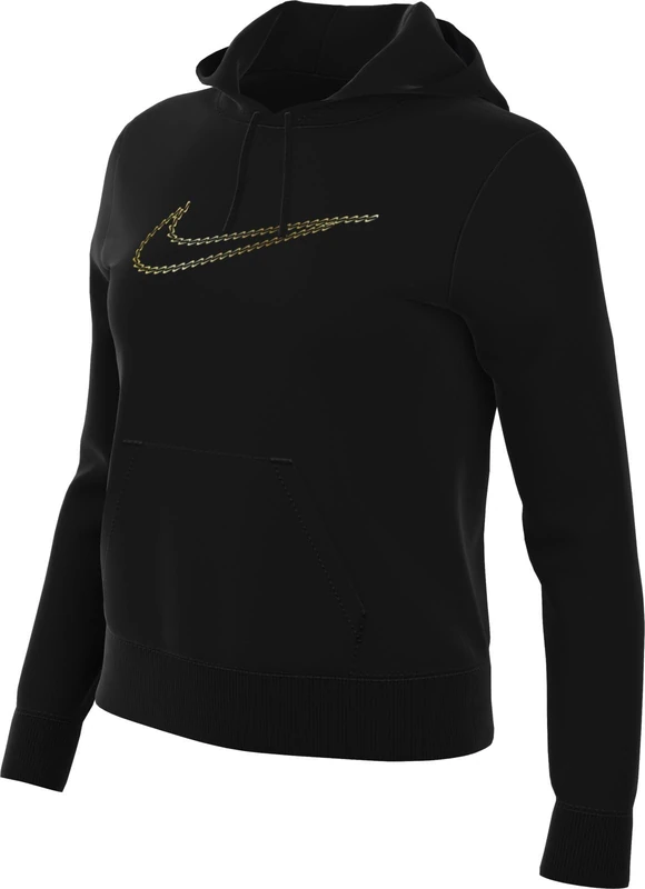 NIKE W NSW PE CLB FLC Shine OS PO, black, M