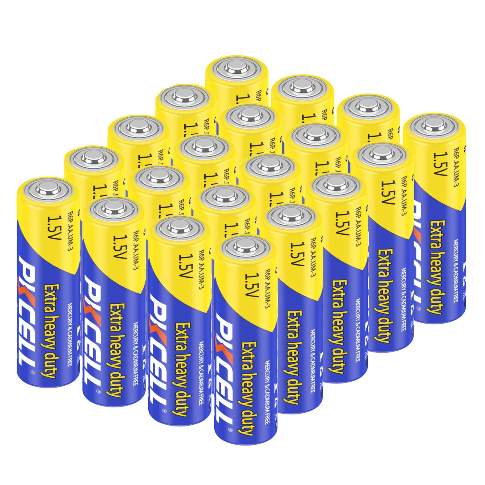 PKCELL AA Batteries Long Lasting 1.5V Battery for TV Remotes, Torches, Toys,Smoke Alarms,3 Year Shelf Life,20 Count