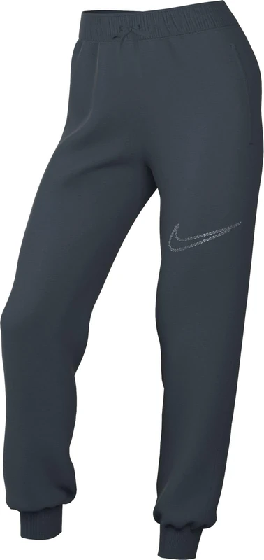 NIKE Women's W NSW Club FLC Shine Mr Pant Trousers, Deep Jungle, XS