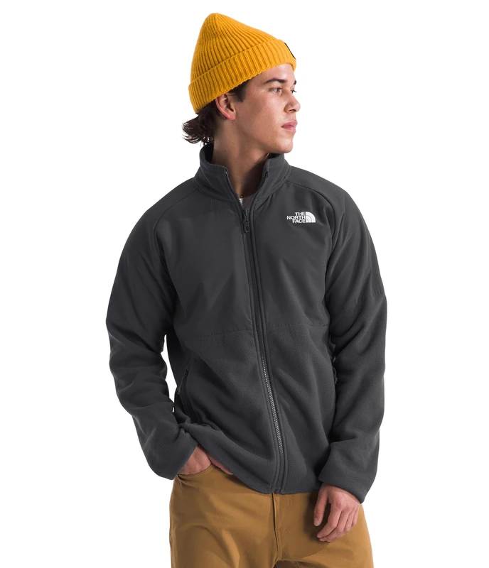 The North Face Glacier Heavyweight Full Zip Men's Fleece Jacket, Asphalt Grey/Asphalt Grey, L
