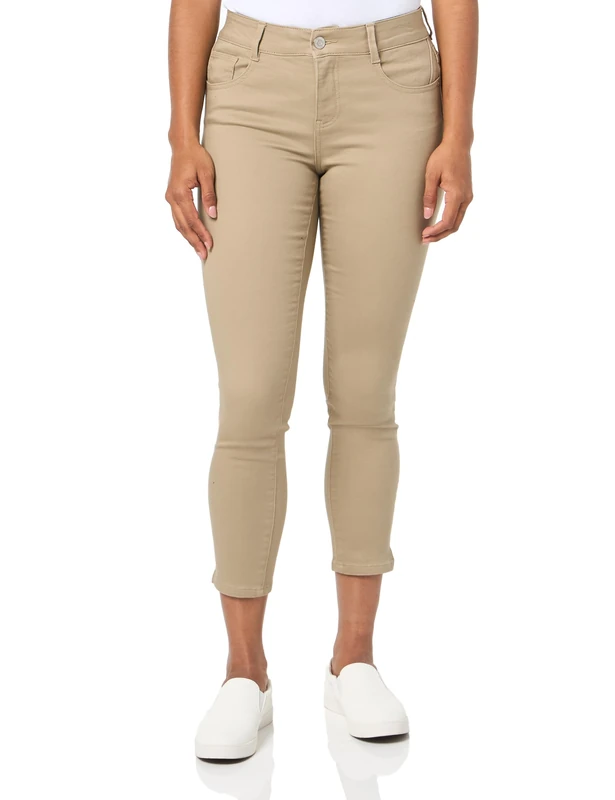 Tommy Hilfiger Women's Skinny Sateen Pants, Cobblestone, 14 - Image 1