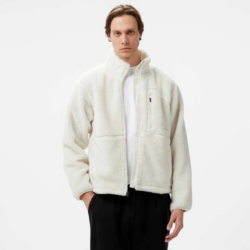 The North Face Men's Extreme Pile Fz 2 Fleece Jacket, White Dune, M