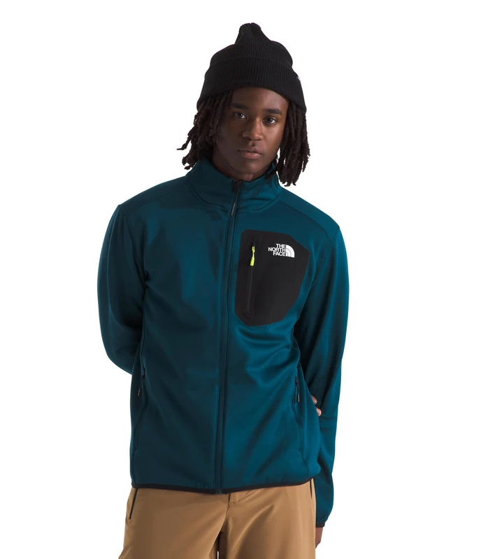 The North Face Men's Crest Full Zip Fleece Jacket, Midnight Petrol/Tnf Bla, L