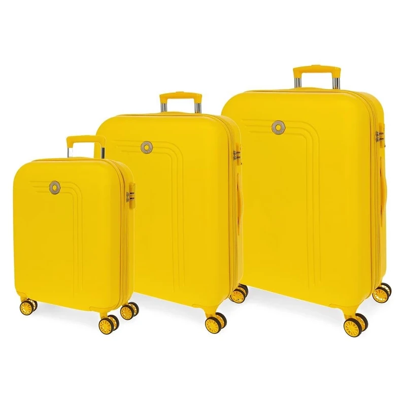 MOVOM Riga Suitcase Set, One Size, Yellow, Standard Size, Suitcase Set