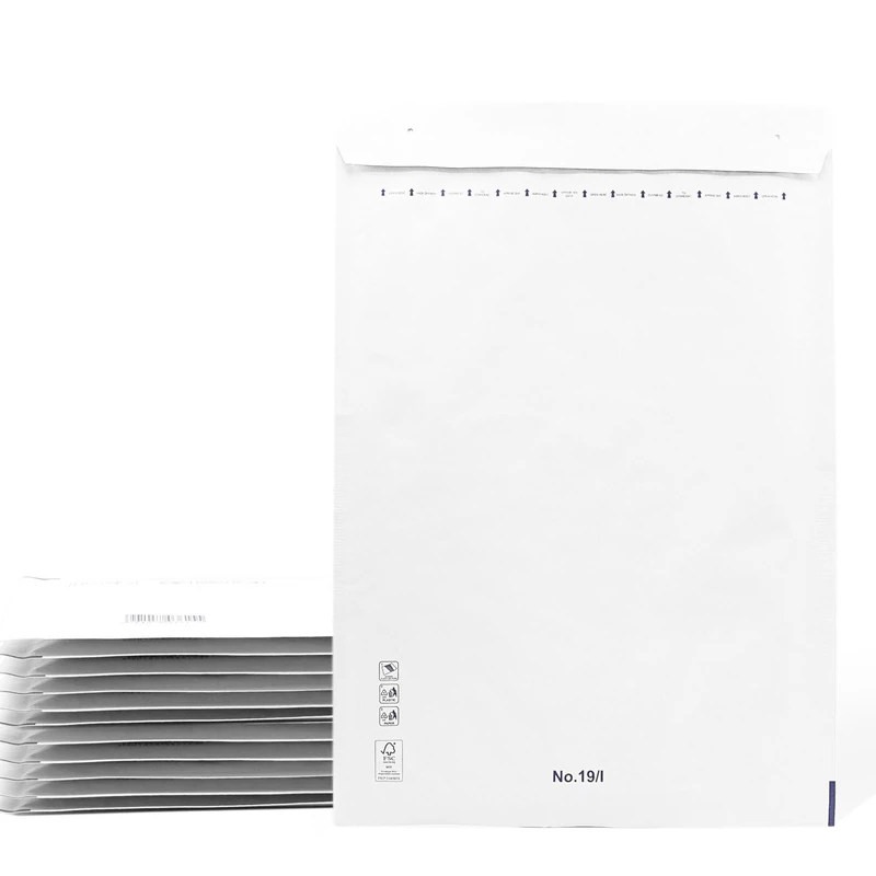 Padded Envelopes, Bubble Envelopes, Bubble Mailers with Self-Seal Seal, Clothing Shipping Bags, Padded Envelopes White - SIDI (300x420mm, 200 pcs)